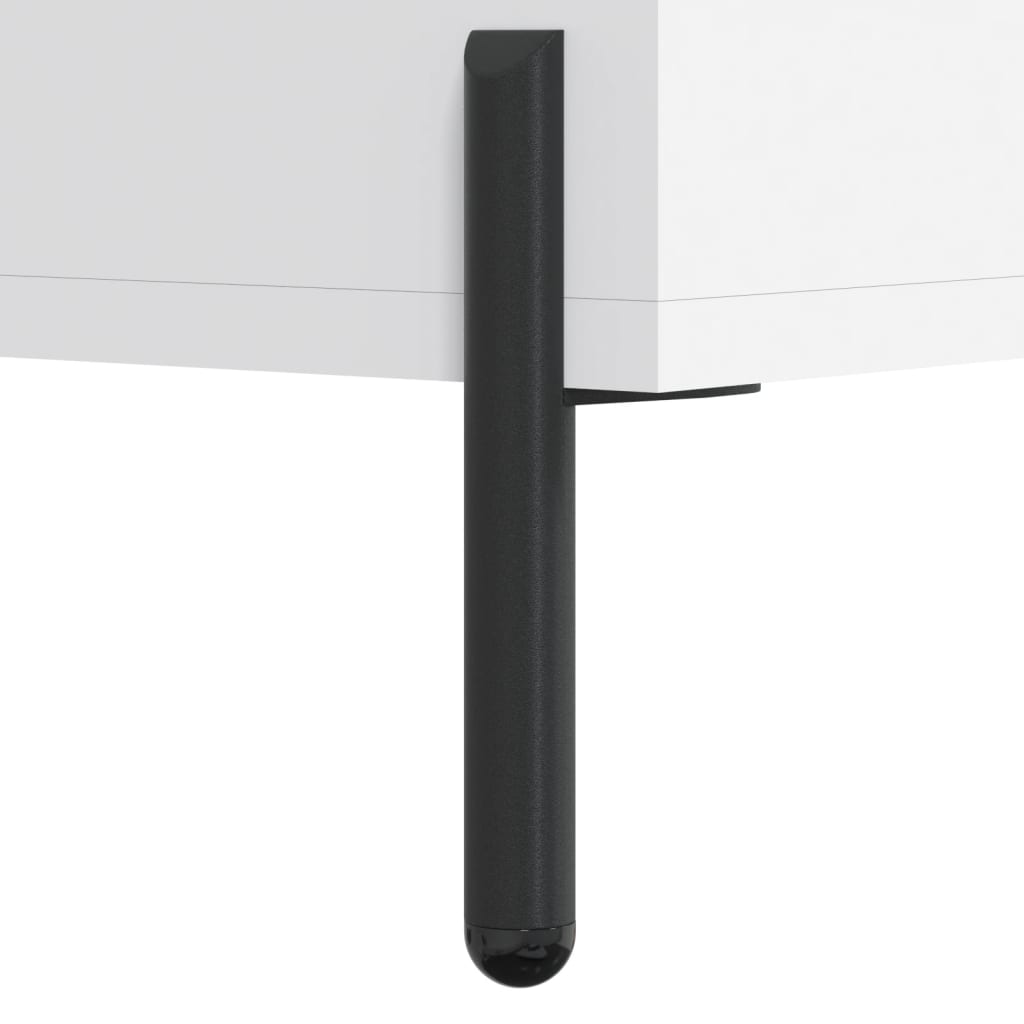 White Engineered Wood Bedside Cabinet 40x40x50 cm