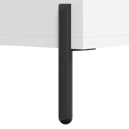 White Engineered Wood Bedside Cabinet 40x40x50 cm