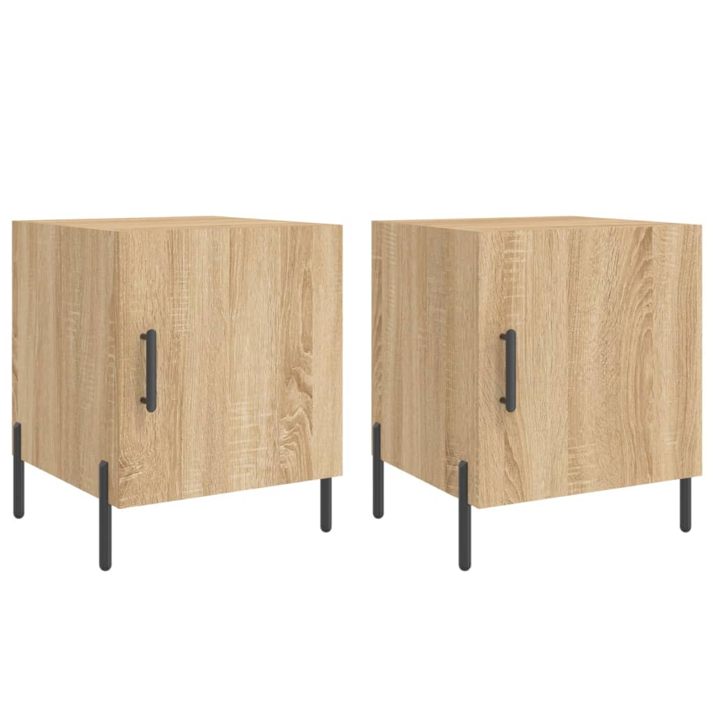 Sonoma Oak Bedside Cabinets 2 Pcs, Engineered Wood, 40x40x50 cm