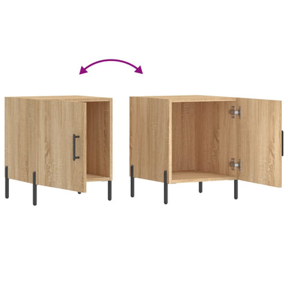 Sonoma Oak Bedside Cabinets 2 Pcs, Engineered Wood, 40x40x50 cm