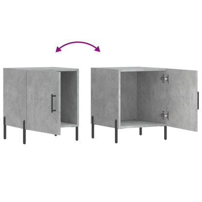 Concrete Grey Bedside Cabinet, 40x40x50 cm, Engineered Wood