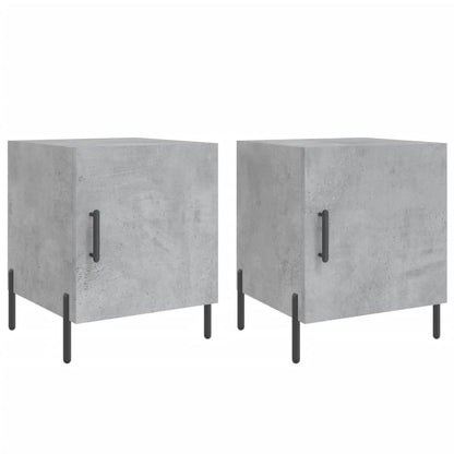 Concrete Grey Bedside Cabinets 2 pcs, Engineered Wood 40x40x50 cm