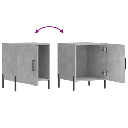 Concrete Grey Bedside Cabinets 2 pcs, Engineered Wood 40x40x50 cm