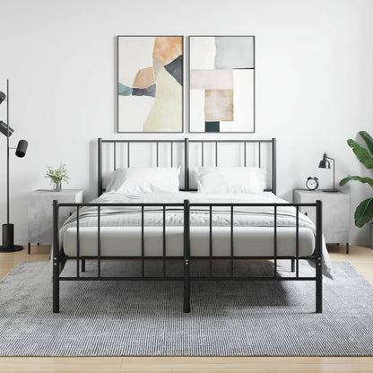 Concrete Grey Bedside Cabinets 2 pcs, Engineered Wood 40x40x50 cm