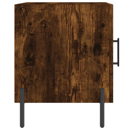Smoked Oak Bedside Cabinets 2 pcs - 40x40x50cm Engineered Wood