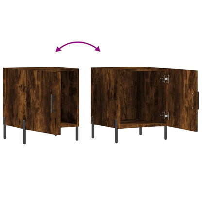 Smoked Oak Bedside Cabinets 2 pcs - 40x40x50cm Engineered Wood