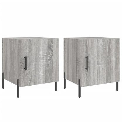 Grey Sonoma Engineered Wood Bedside Cabinets, 2 pcs, 40x40x50 cm