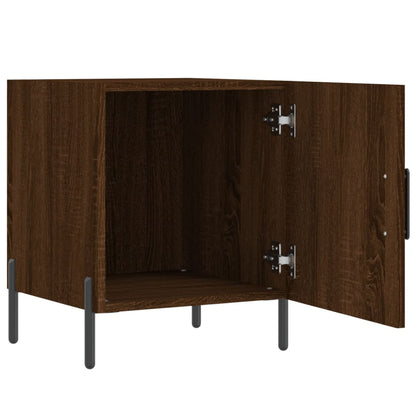 Brown Oak Bedside Cabinet - 40x40x50 cm Engineered Wood