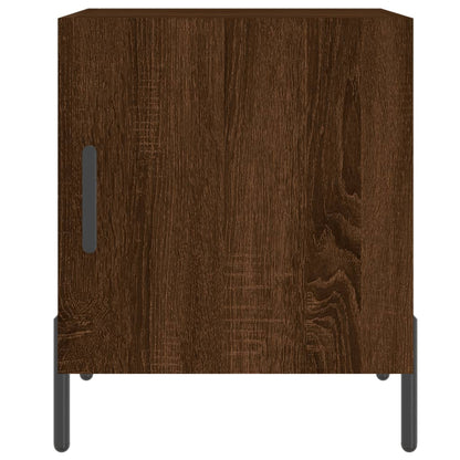 Brown Oak Bedside Cabinet - 40x40x50 cm Engineered Wood