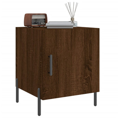 Brown Oak Bedside Cabinets Set 2pcs, 40x40x50cm, Engineered Wood