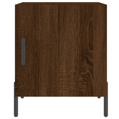 Brown Oak Bedside Cabinets Set 2pcs, 40x40x50cm, Engineered Wood