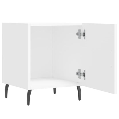 Set of 2 White Bedside Cabinets 40x40x50 cm - Engineered Wood
