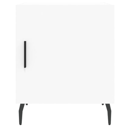Set of 2 White Bedside Cabinets 40x40x50 cm - Engineered Wood
