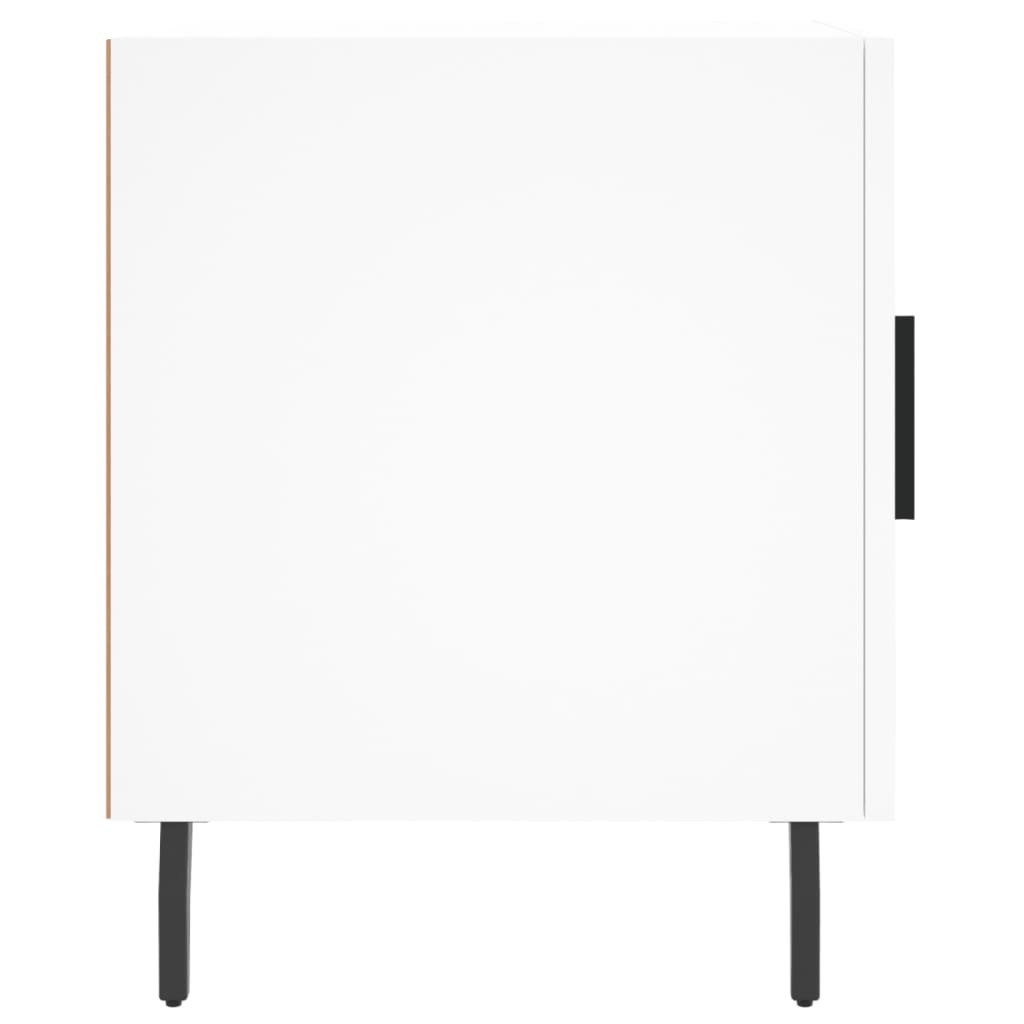 Set of 2 White Bedside Cabinets 40x40x50 cm - Engineered Wood