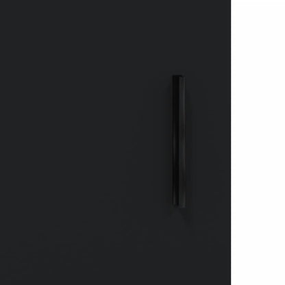 Black Bedside Cabinets 2pcs, 40x40x50cm, Engineered Wood