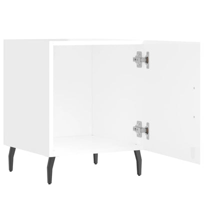 High Gloss White Bedside Cabinets 2 pcs, 40x40x50 cm, Engineered Wood