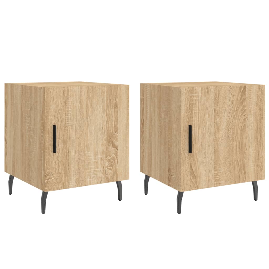 Sonoma Oak Bedside Cabinets 2pcs - 40x40x50 cm Engineered Wood
