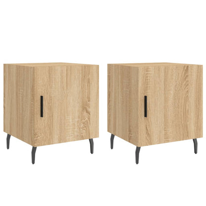 Sonoma Oak Bedside Cabinets 2pcs - 40x40x50 cm Engineered Wood