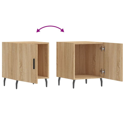 Sonoma Oak Bedside Cabinets 2pcs - 40x40x50 cm Engineered Wood