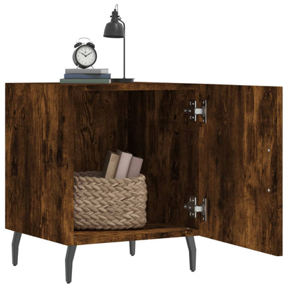 Smoked Oak Bedside Cabinet 40x40x50 cm - Engineered Wood