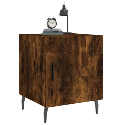 Smoked Oak Bedside Cabinet 40x40x50 cm - Engineered Wood
