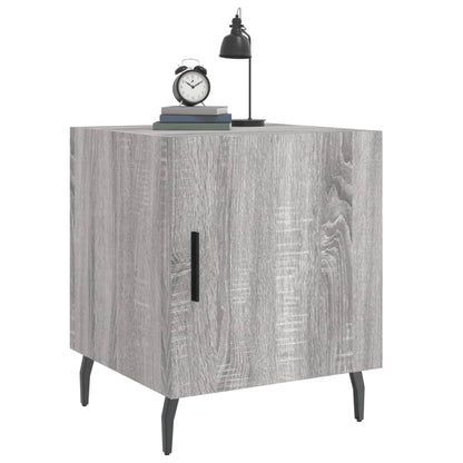 Grey Sonoma Engineered Wood Bedside Cabinets Set - 40x40x50 cm