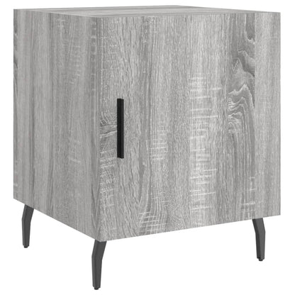 Grey Sonoma Engineered Wood Bedside Cabinets Set - 40x40x50 cm