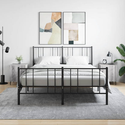 Grey Sonoma Engineered Wood Bedside Cabinets Set - 40x40x50 cm