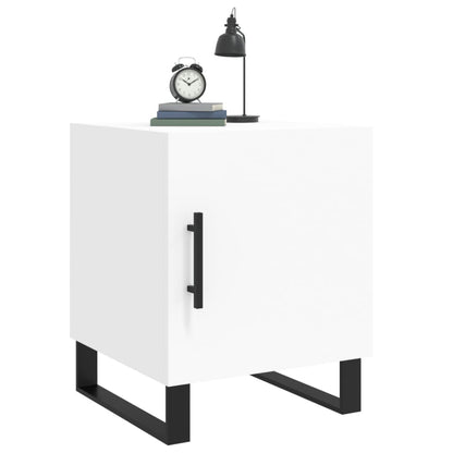 White Bedside Cabinets Set of 2 - 40x40x50 cm Engineered Wood