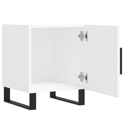 White Bedside Cabinets Set of 2 - 40x40x50 cm Engineered Wood
