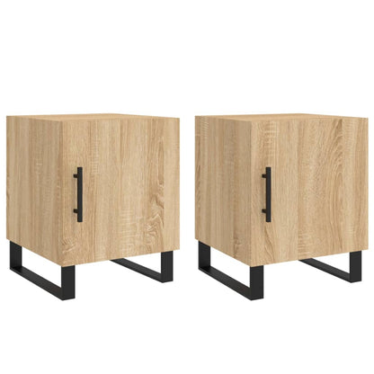 Sonoma Oak Bedside Cabinets Set of 2 - 40x40x50 cm Engineered Wood