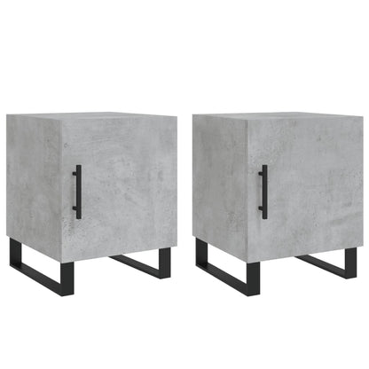 Concrete Grey Bedside Cabinets 2 pcs - 40x40x50 cm, Engineered Wood