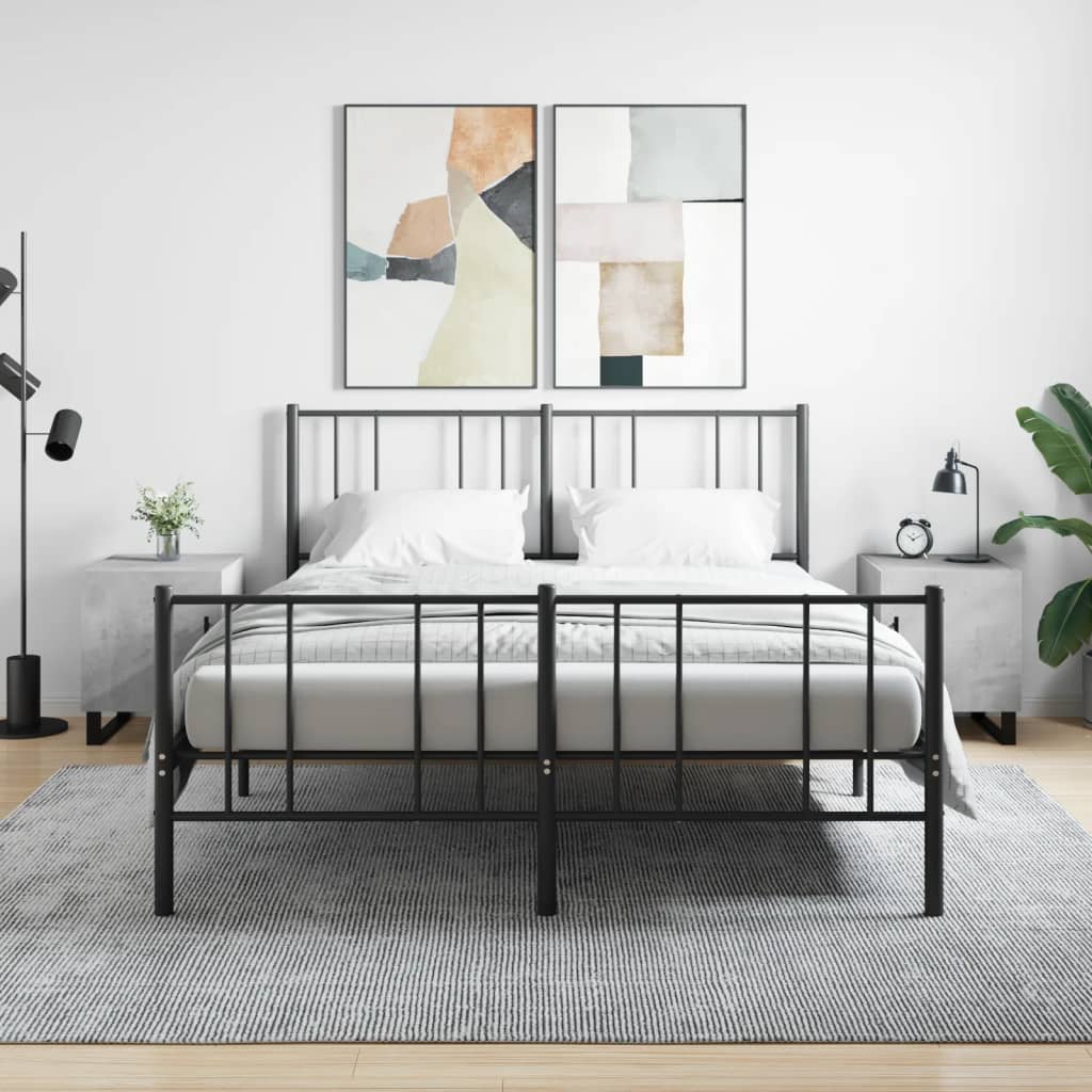 Concrete Grey Bedside Cabinets 2 pcs - 40x40x50 cm, Engineered Wood