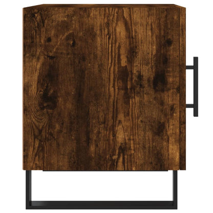 Smoked Oak Bedside Cabinet 40x40x50 cm - Engineered Wood