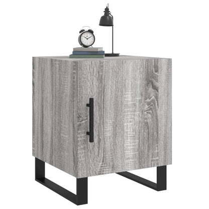 Grey Sonoma Bedside Cabinet 40x40x50 cm | Engineered Wood