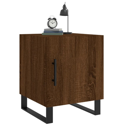 Brown Oak Bedside Cabinets 2pcs - 40x40x50 cm Engineered Wood