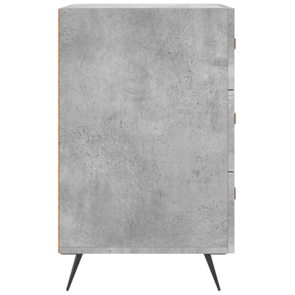 Concrete Grey Bedside Cabinet - 40x40x66 cm Engineered Wood