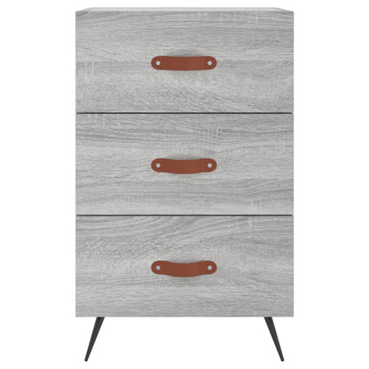 Grey Sonoma Bedside Cabinet, 40x40x66 cm, Engineered Wood