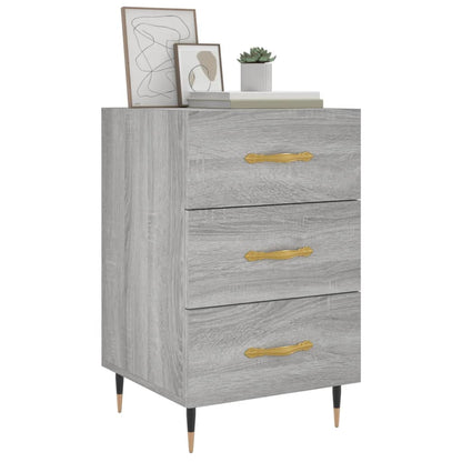 Grey Sonoma Bedside Cabinet, 40x40x66 cm - Engineered Wood