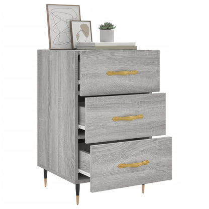 Grey Sonoma Bedside Cabinet, 40x40x66 cm - Engineered Wood