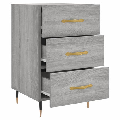 Grey Sonoma Bedside Cabinet, 40x40x66 cm - Engineered Wood