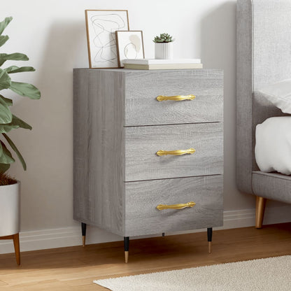 Grey Sonoma Bedside Cabinet, 40x40x66 cm - Engineered Wood
