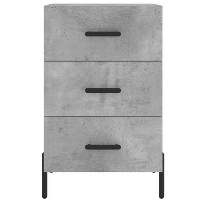 Concrete Grey Bedside Cabinet 40x40x66 cm - Modern Engineered Wood