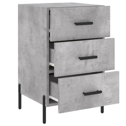 Concrete Grey Bedside Cabinet 40x40x66 cm - Modern Engineered Wood