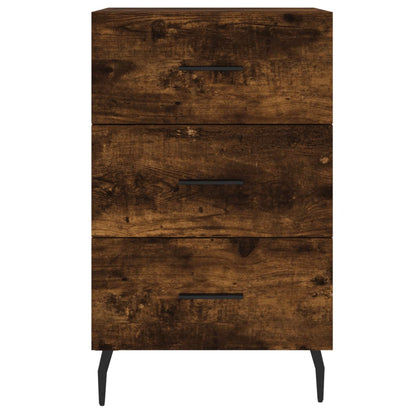 Smoked Oak Bedside Cabinet — 40x40x66 cm, Engineered Wood