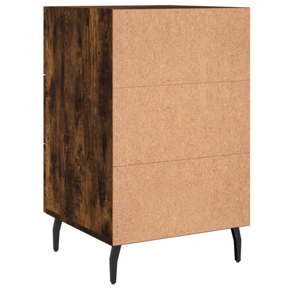 Smoked Oak Bedside Cabinet — 40x40x66 cm, Engineered Wood