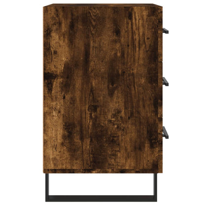 Smoked Oak Bedside Cabinet 40x40x66 cm - Engineered Wood