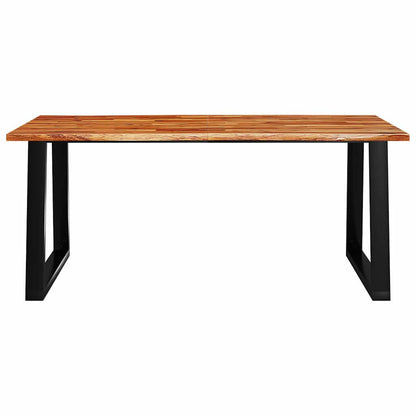 Solid Acacia Live Edge Dining Table 180x90x75 cm - Natural Wood Finish