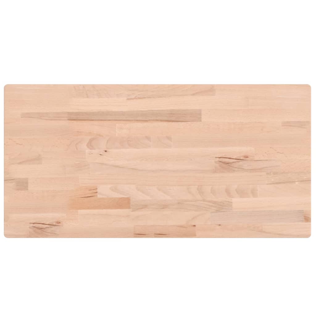 Solid Beech Wood Table Top - 100x50x1.5 cm Rectangular Design