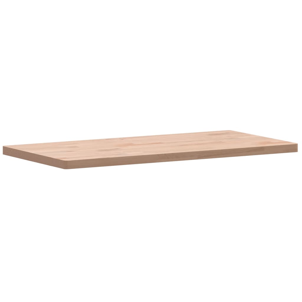 Solid Beech Wood Table Top 80x40cm Rectangular, Natural Finish